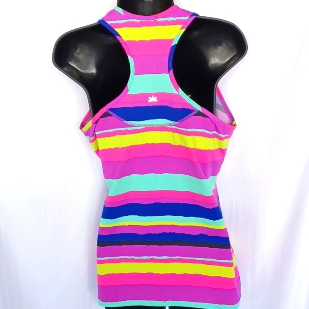Lukka Multi Colored Striped Racerback Tank Top Size Medium - Picture 2 of 3